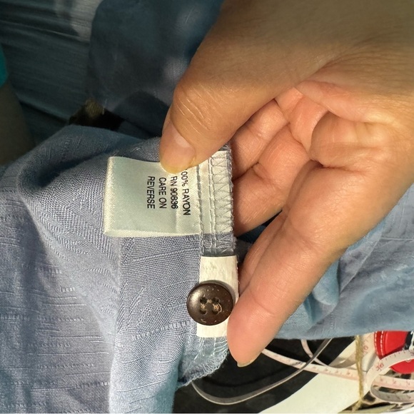 Port Authority Blue Casual Button Down Shirt - Picture 9 of 10